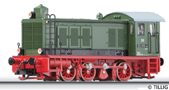 [Lokomotivy] → [Motorov] → [V 36] → 04633: dieselov lokomotiva zelen s ervenm rmem a pojezdem