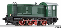 [Lokomotivy] → [Motorov] → [V 36] → 04632: dieselov lokomotiva zelen s edou stechou a ernm rmem a pojezdem, erven kola