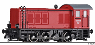 [Lokomotivy] → [Motorov] → [V 36] → 502410: dieselov lokomotiva erven s edou stechou, ern rm a pojezd „Feuerlschzu“