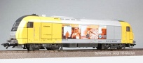 [Lokomotivy] → [Motorov] → [ER 20 Herkules] → 32030: dieselov lokomotiva lut s reklamou IGE-Bahntouristik