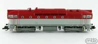 [Lokomotivy] → [Motorov] → [T478.3 „Brejlovec”] → CD-754-061: dieselov lokomotiva erven-bl se svtleedm pojezdem