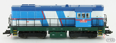 [Lokomotivy] → [Motorov] → [T466.2/T448.0] → CD 743 002: dieselov lokomotiva v barevn kombinaci modr-bl „Elektronik“