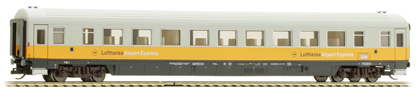 [Osobn vozy] → [Rychlkov] → [typ Eurofima] → 01653 E: rychlkov vz v barevnm schematu „Lufthansa-Airport-Express“ 2. t.