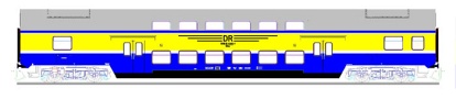 [Osobn vozy] → [Patrov] → [DBm] → 41106: v barevn kombinaci modr-lut ″S-Bahn Halle-Leipzig″