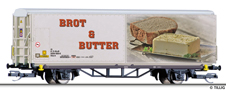 [Nkladn vozy] → [Kryt] → [2-os s posuvnmi bonicemi] → 501966: nkladn vz s posuvnmi bonicemi a s potiskem „Brot und Butter“