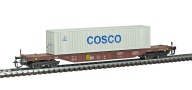 [Nkladn vozy] → [Nzkostnn] → [4-os kontejnerov Sngs] → 31145: ploinov vz hnd s nkladem kontejneru 40′ „COSCO“