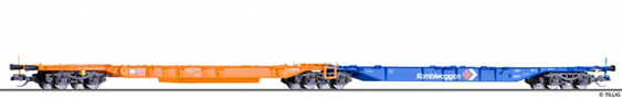 [Nkladn vozy] → [Nzkostnn] → [6-os Kombiwaggon] → 18001: modr-oranov „Kombiwaggon“