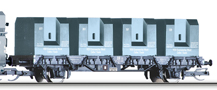 [Nkladn vozy] → [Speciln] → [Ostatn] → 501696: nkladn se tymi kontejnery na uhl „VEB Eisenwerke West“