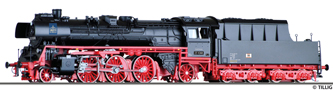 [Lokomotivy] → [Parn] → [BR 23] → 501522: parn lokomotiva ern s ervenm pojezdem a kouovmi plechy, Design der Messelok 1965