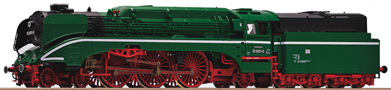 [Lokomotivy] → [Parn] → [BR 18] → 36030: parn lokomotiva zelen s ervenm pojezdem a kouovmi plechy
