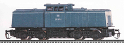 [Lokomotivy] → [Motorov] → [V 100] → 02546: dieselov lokomotiva modr s blm elem, ern rm a pojezd