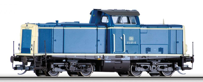 dieselová lokomotiva modrá-šedá BR 212
