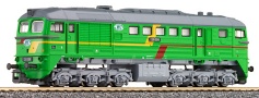 [Lokomotivy] → [Motorov] → [BR 120] → 02570: dieselov lokomotiva zelen s edou stechou a pojezdem