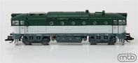 [Lokomotivy] → [Motorov] → [T478.3 „Brejlovec”] → TT753-T113: dieselov lokomotiva bl-zelen, ed rm a pojezd