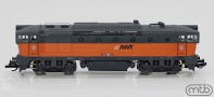 [Lokomotivy] → [Motorov] → [T478.3 „Brejlovec”] → TT750-199: dieselov lokomotiva ed s oranovm pruhem