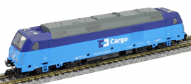 dieselová lokomotiva v barevném schematu „ČD Cargo“, typ 762