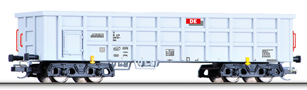 vysokostěnný nákladní vůz světle šedý s červeným logem „Dortmunder Eisenbahn“, typ Eas