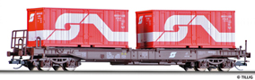 [Nkladn vozy] → [Nzkostnn] → [4-os Huckepack] → 18153: nkladn vz hnd loen dvma 20′ kontejnery