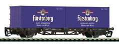 [Nkladn vozy] → [Nzkostnn] → [2-os kontejnerov Lgs 579] → 73401: ern se dvma kontejnery 20` „Furstenberg“