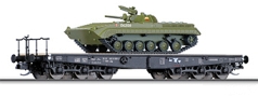 [Nkladn vozy] → [Nzkostnn] → [6-os ploinov] → 01629: ern s obrnnm transportrem BMP-1