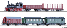[Soupravy] → [S lokomotivou] → 01752: set parn lokomotivy BR89, t nkladnch a dvou osobnch voz
