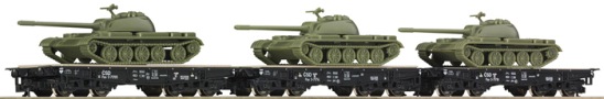 [Soupravy] → [Nkladn] → 37587: set t ploinovch voz s nkladem tank T55