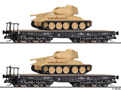[Soupravy] → [Nkladn] → 01801: set dvou ploinovch voz s nkladem tank T34/85