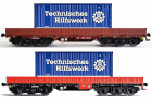 [Soupravy] → [Nkladn] → NW52401: set dvou nzkostnnch nkladnch voz s kontejnery „Technisches Hilfswerk”