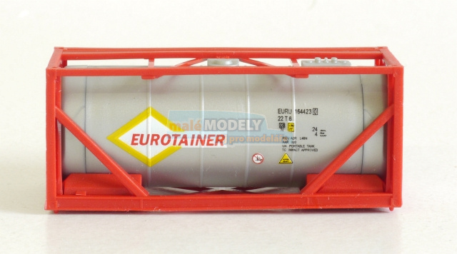 kontejner EUROTAINER - stříbrný v červené
