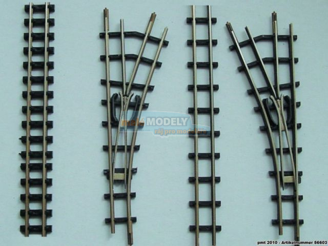Úzkokolejná trať, flex, Spurw. 6,7 mm, 2,1 mm výška profilu, zčernalá