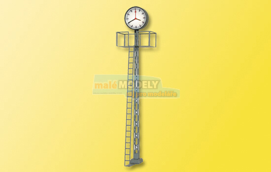Osvětlené nádražní hodiny na mřížkovém stožáru 70 mm