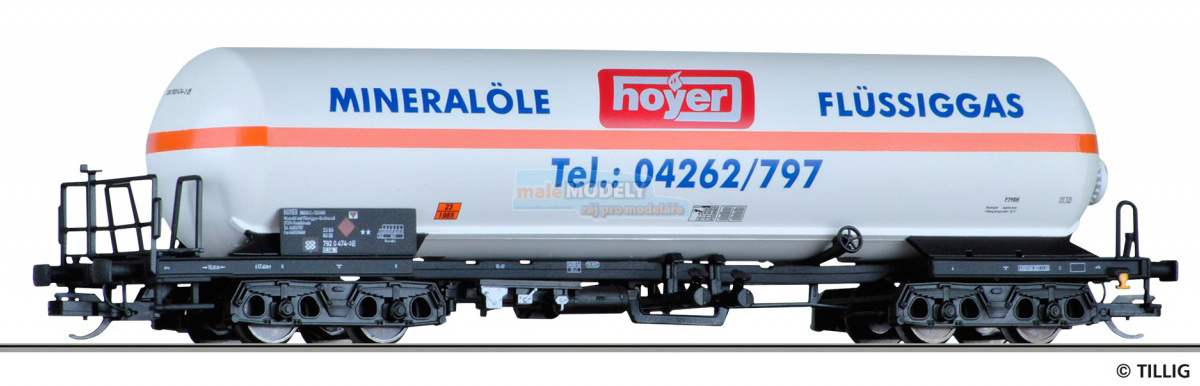 Cisternový vůz pro přepravu plynu <b>Hoyer KG</b> bez sluneční clony - nová forma