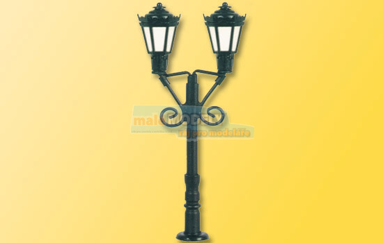 Parková lampa, černá, dvojitá 37 mm