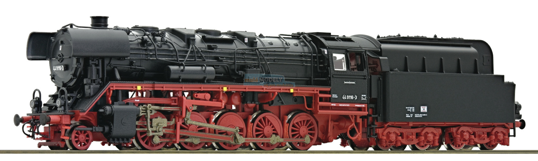 Parní lokomotiva BR 44 9116 s tendrem na uhelný prach se zvukem