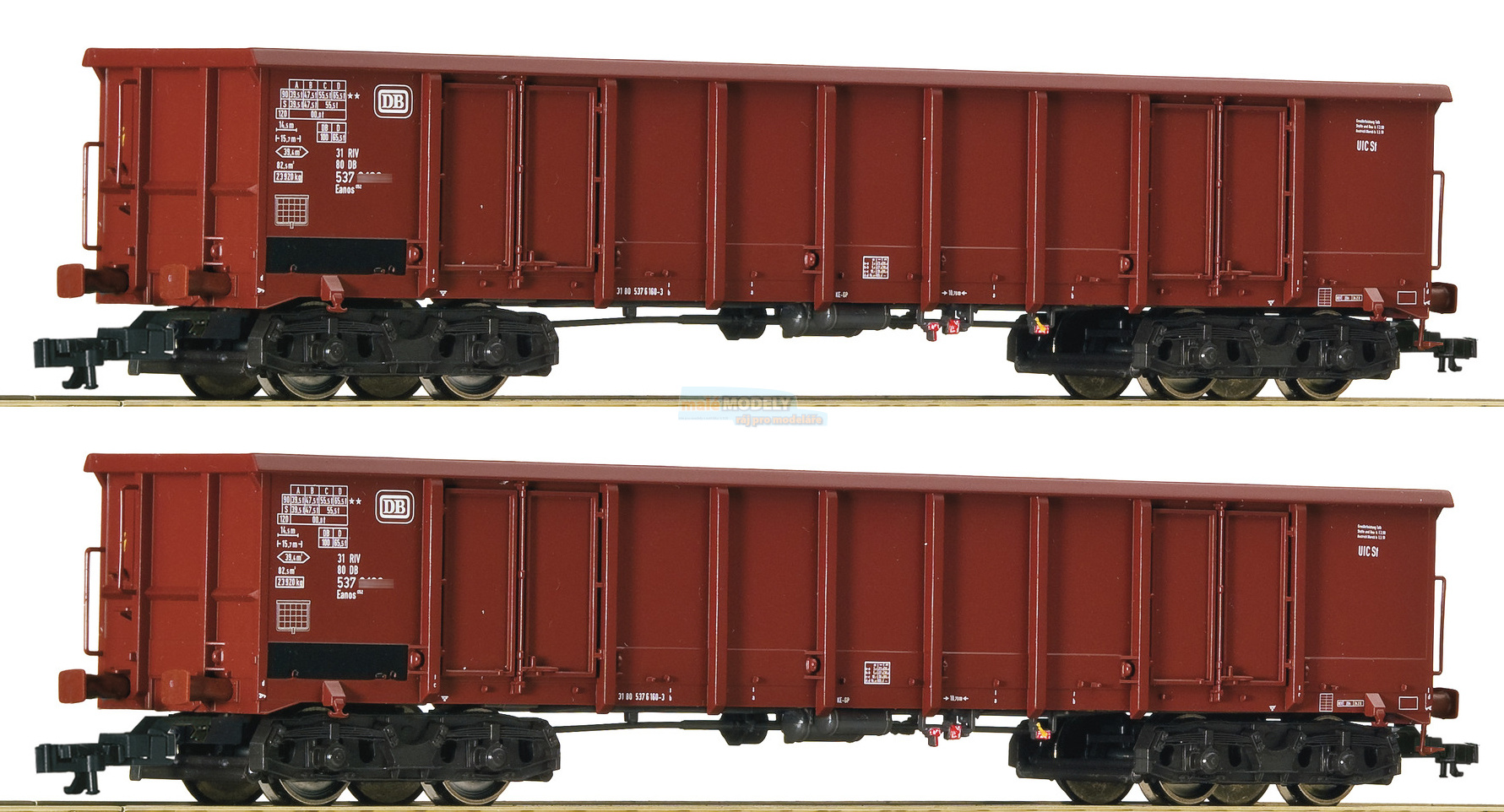 Set dvou otevřených nákladních vozů Eanos