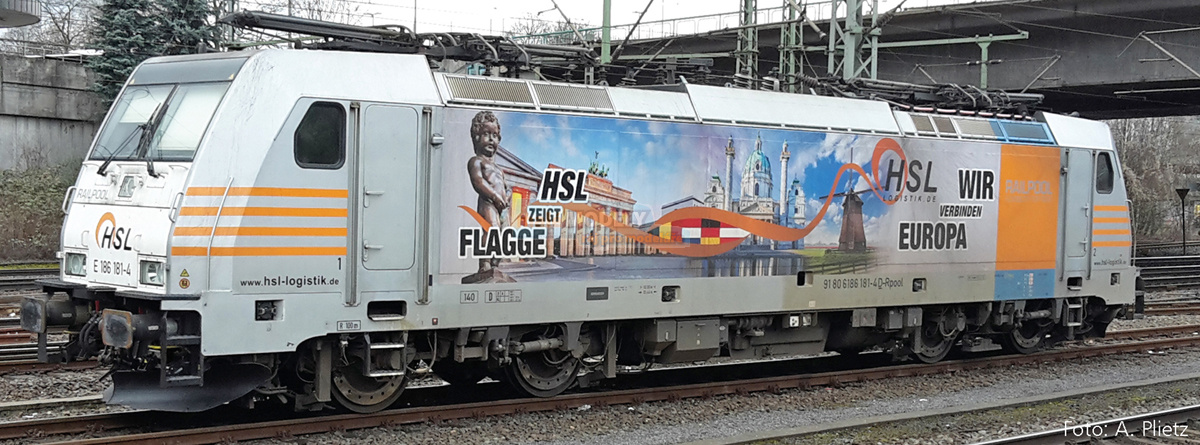 Elektrická lokomotiva 186 181-4, Railpool / HSL Logistik GmbH - (31.03.2019)