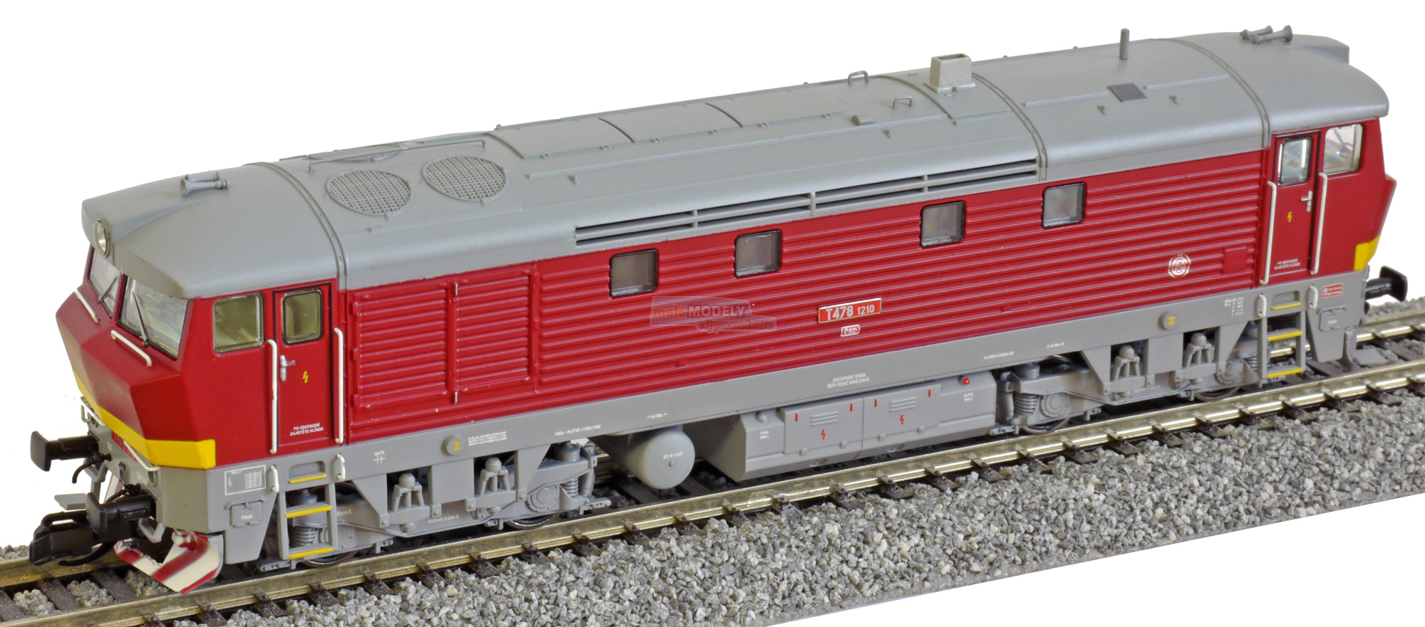 Lok. diesel T478.2, červená, ČSD, IV