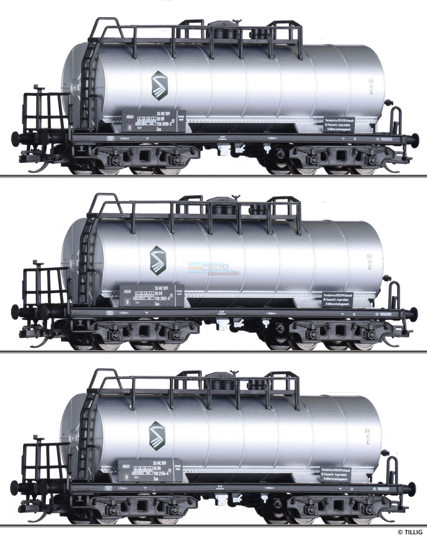 Set tří cisternových vozů Zae „VEB EVW Schwedt“ - (31.03.2020)