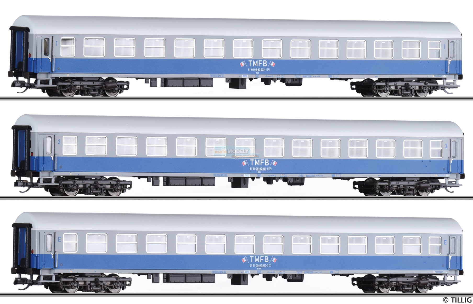 Set tří rychlíkových vozů „Train Militaire Francais de Berlin“ - (31.03.2020)
