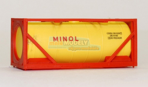 kontejner MINOL - žlutý v červené (malý popis)