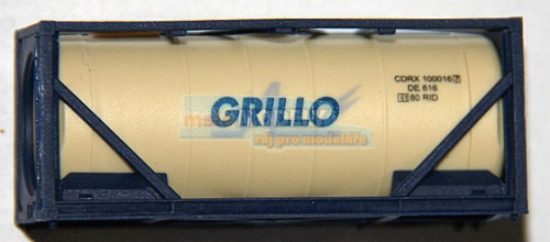 kontejner GRILLO - béžový v modré (menší nápis)