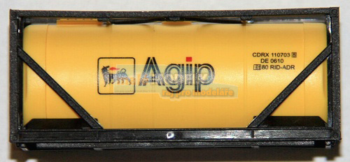 kontejner AGIP - žlutý v černé (velký nápis)
