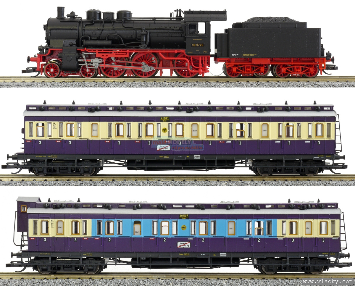 Set rychlíkových vozů s parní lokomotivou - (31.03.2013)