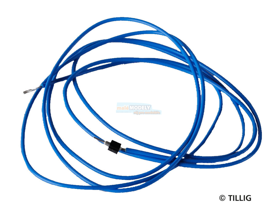 1-pólový napájecí kabel pro modelové kolejivo