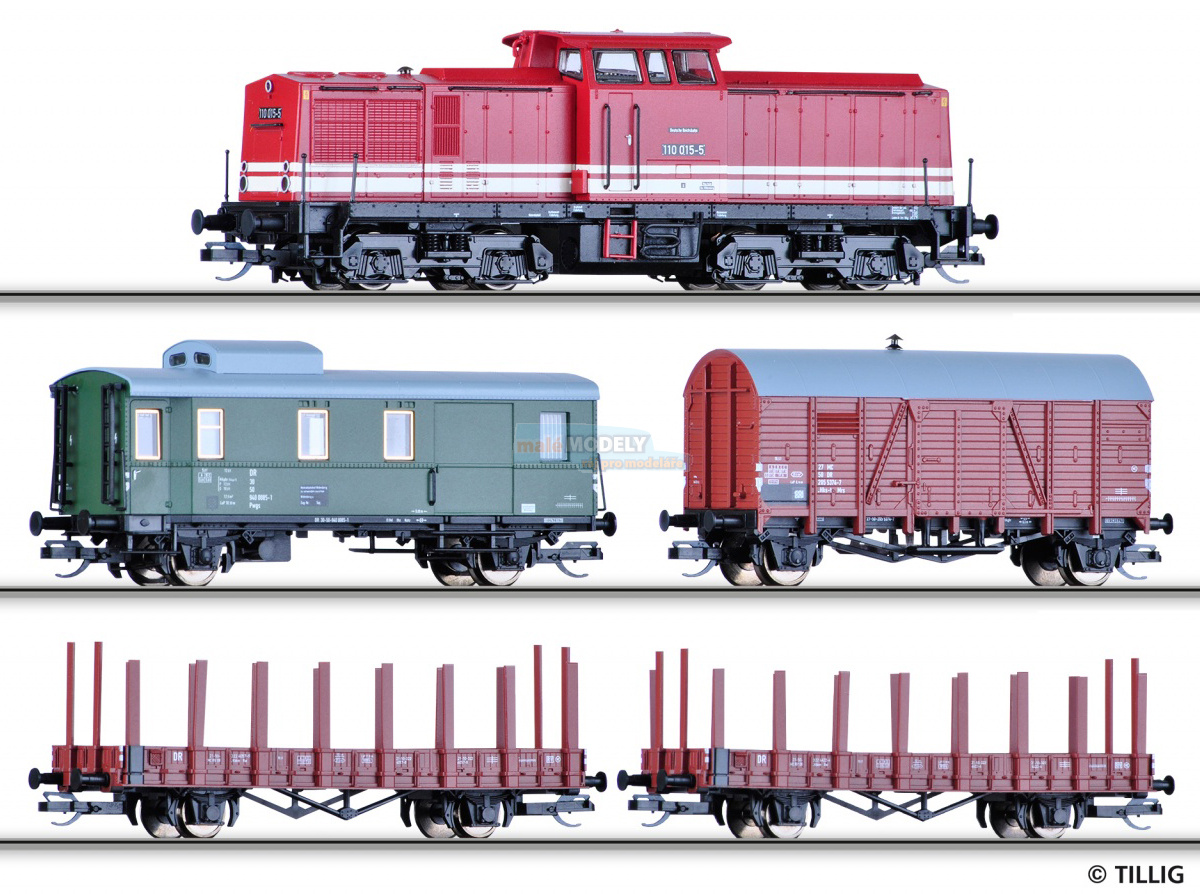Digitální start set - dieselová lokomotiva BR 110 s dekodérem a 4 vozy