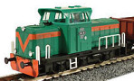[Lokomotivy] → [Motorov] → [T334] → 500637: dieselov lokomotiva zelen-oranov s ernm rmem a pojezdem