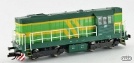 [Lokomotivy] → [Motorov] → [T466.2/T448.0] → TT743-009: dieselov lokomotiva zelen se lutmi pruhy