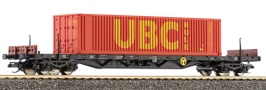 [Nkladn vozy] → [Nzkostnn] → [4-os ploinov Rgs] → 15574: nkladn ploinov vz ern s jednm kontejnerem 40′ „UBC“