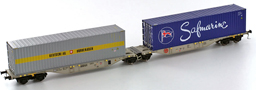 [Nkladn vozy] → [Nzkostnn] → [6-os Kombiwaggon] → H70503: modr s nkladem dvou kontejner 40′ „Bertschi“