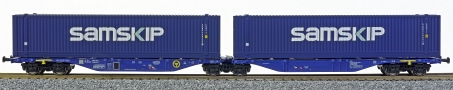 [Nkladn vozy] → [Nzkostnn] → [6-os Kombiwaggon] → H70506: modr se dvma kontejnery 45′ „SAMSKIP“